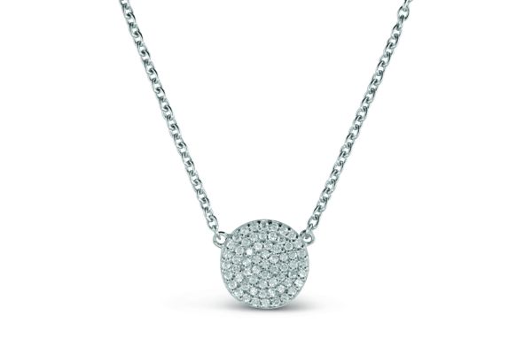 Collier mit Scheibe und Zirkonia